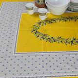 Yellow with berries Classy Tablecloth for Fall season 