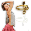 Upper Arm Bracelet for Women, Gold Tone Adjustable Chic Snake Armband Armlet - Sweet Us
