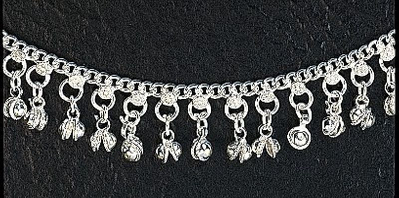 Women's Girl's Beautiful White Metal Silver Tone Anklet Ankle Bracelet with Bells - Sweet Us