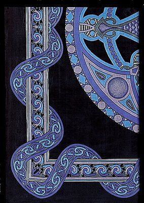 Large Scarf for Women Lightweight Soft Sheer Celtic Knot Silk Scarf Blue Red - Sweet Us