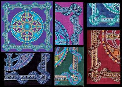 Large Scarf for Women Lightweight Soft Sheer Celtic Knot Silk Scarf Blue Red - Sweet Us