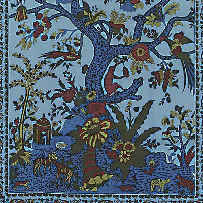 Clearance Sale Handmade Cotton Tree of Life Tapestry Throw Tablecloth Spread Full Blue 88x104 - Sweet Us