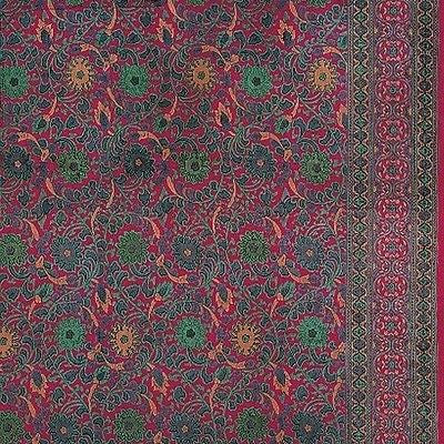 CLEARANCE SALE Handmade 100% Cotton Sunflower Tapestry Spread Tablecloth Cranberry Twin 70x104 - Sweet Us