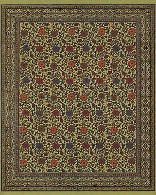 Handmade Cotton Sunflower Tapestry Throw Bedspread Tablecloth Full Lime Green - Sweet Us