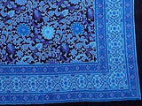 Handmade 100% Cotton Sunflower Tapestry Bedspread Tablecloth Full Dreamy Blue - Sweet Us