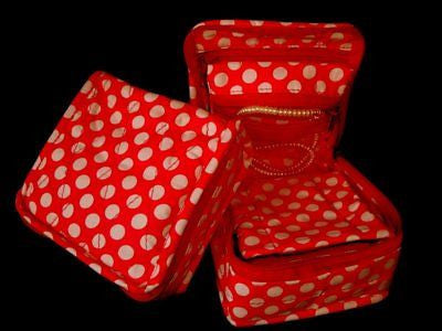 Handmade Quilted 100% Cotton Cosmetic & Jewelry Bag Pale Black Snowhite 5.5x5x2 - Sweet Us