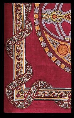 Large Scarf for Women Lightweight Soft Sheer Celtic Knot Silk Scarf Blue Red - Sweet Us