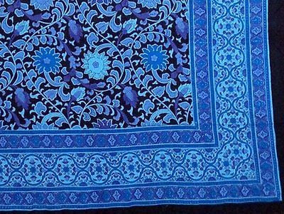Clearance Sale Handmade 100% Cotton Sunflower Tapestry Bedspread Tablecloth Twin Dreamy Blue - Sweet Us