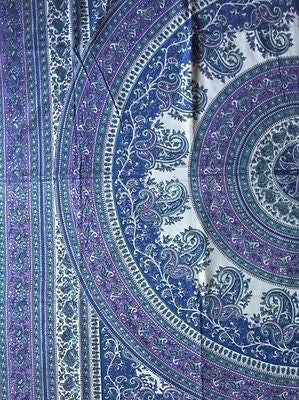 Clearance Sale Handmade Cotton Paisley Mandala Tapestry Tablecloth Bedspread Wall Hang 87x90 - Sweet Us