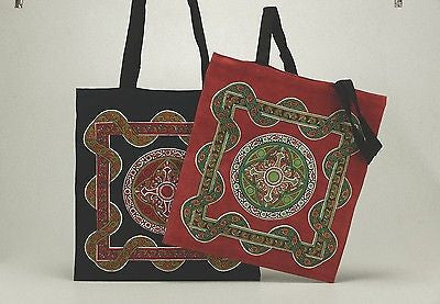 Handmade Celtic Wheel of Life 100% Cotton Tote Bag Shopping Work Bag 16x19 - Sweet Us