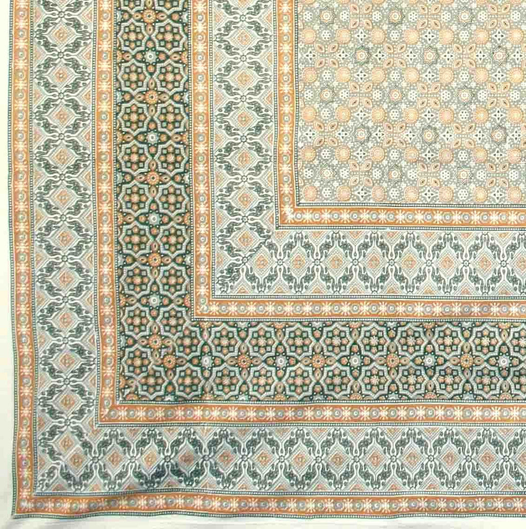 Clearance Sale Handmade Cotton Moroccan Foulard Tapestry Tablecloth Coverlet Bedspread 88x106 White - Sweet Us