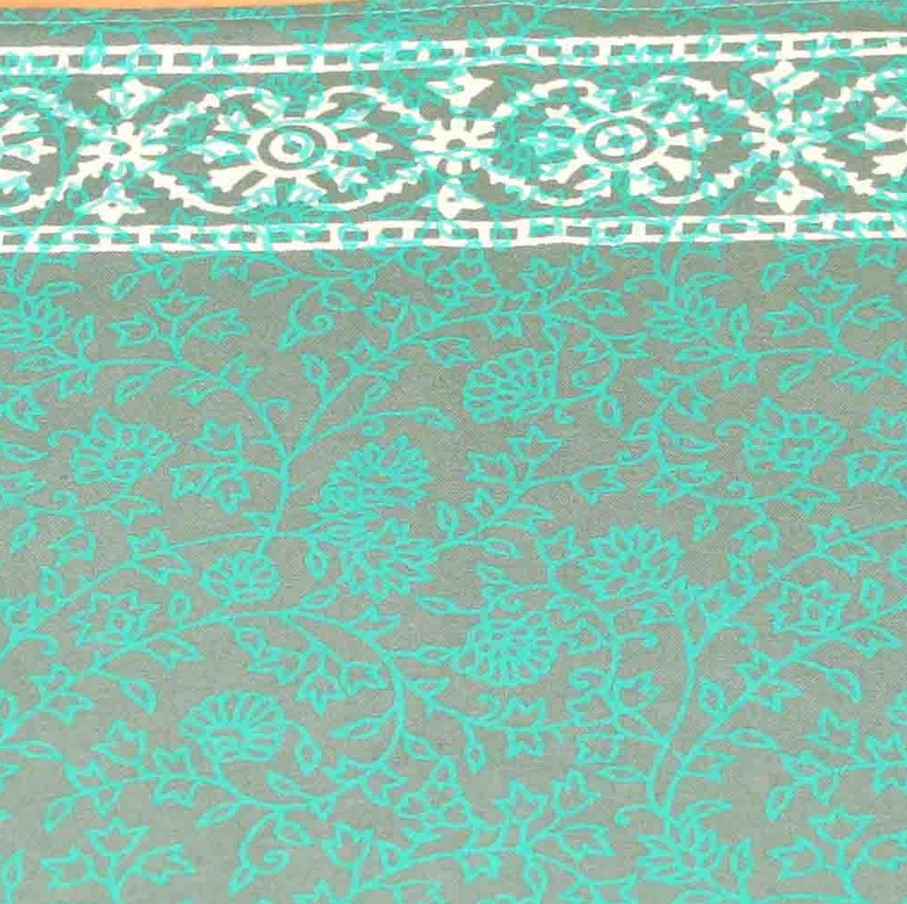 Handmade Cotton Floral Bouquet Filigree Placemat Table Linen Greens Rectangular - Sweet Us