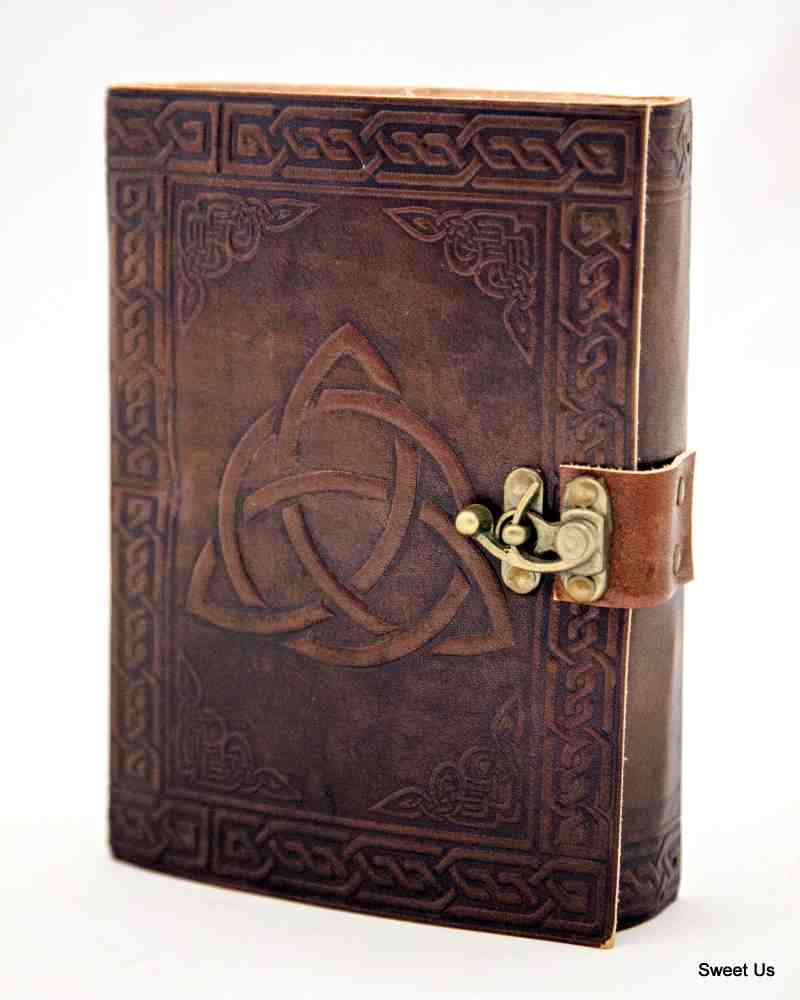 Leather Journal Celtic Triquetra Notebook Travel Diary Notepad Art Sketchbook