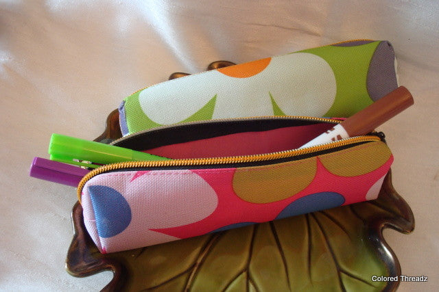 Colorful Floral Zipper Pencil Pen Pouch Stationery Case Cosmetic Bag Art & Craft Bag - Sweet Us