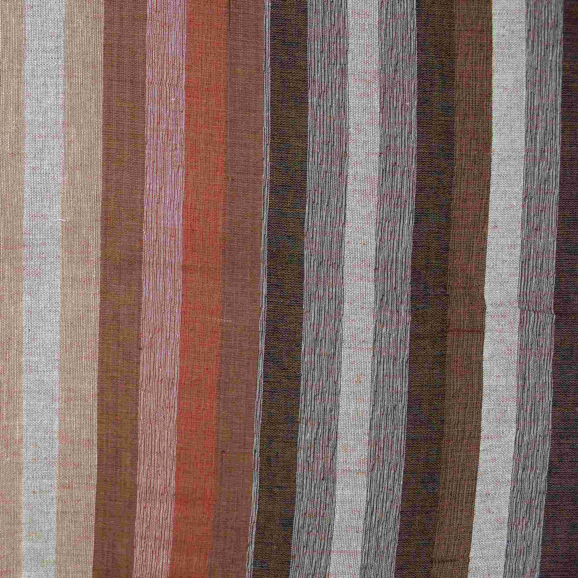 Cotton Stripe Tapestry Wall Hanging Spread Throw Full 98x86 Inches Brown Green - Sweet Us