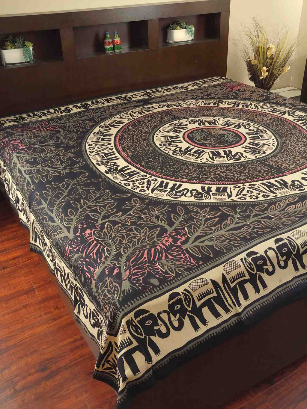 Jungle Print Cotton Tapestry Wall Hanging Tablecloth Spread Throw 88 x 104 inch - Sweet Us