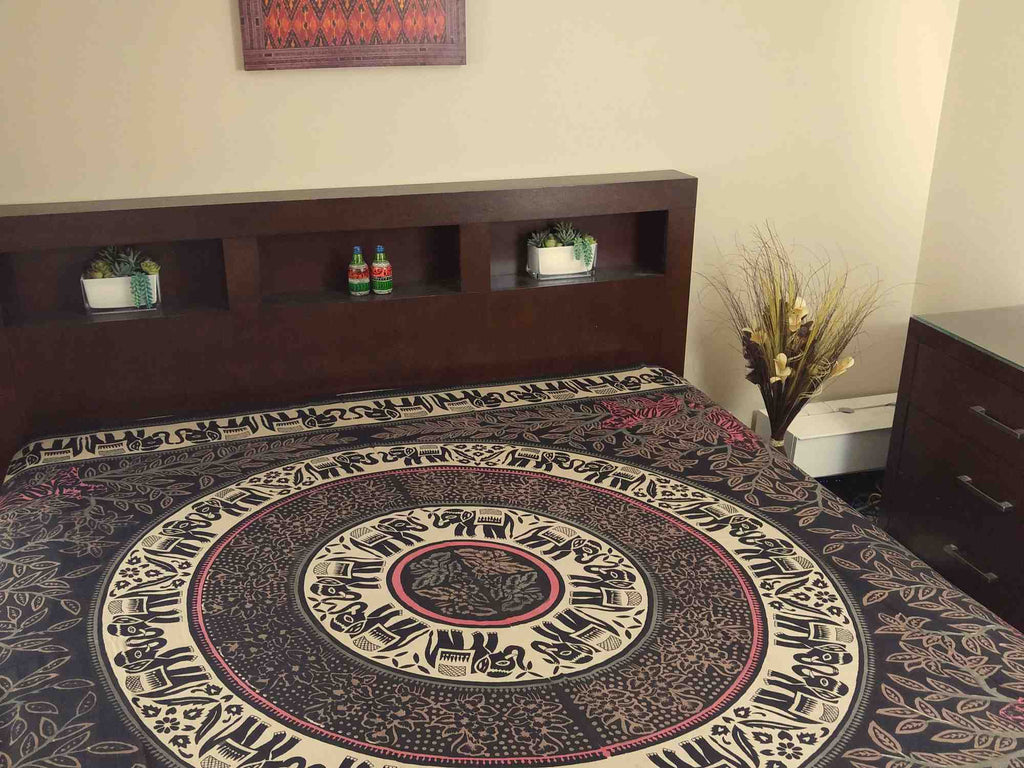 Jungle Print Cotton Tapestry Wall Hanging Tablecloth Spread Throw 88 x 104 inch - Sweet Us