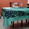 Cotton Tree of life Tablecloth Rectangle Celtic Tie-Dye Spread Fringe - Sweet Us