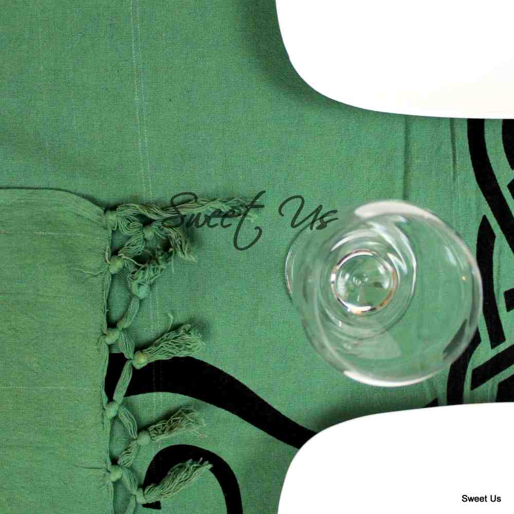 Cotton Tree of life Tablecloth Rectangle Celtic Tie-Dye Tapestry Spread Fringe