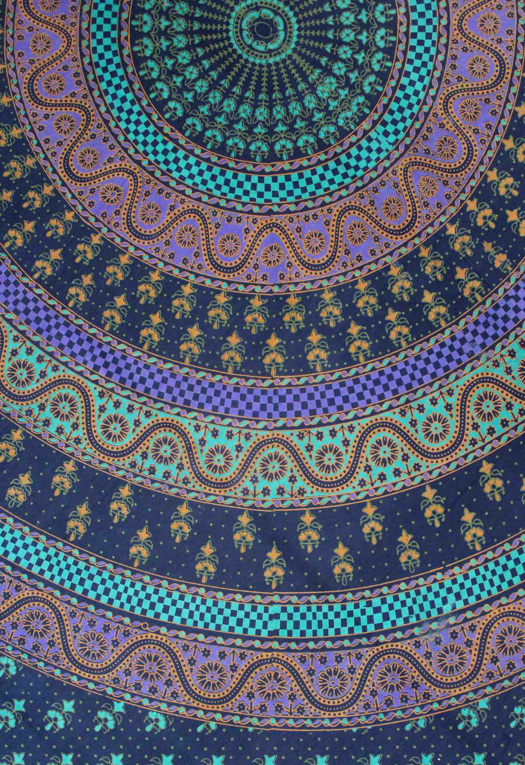 Clearance Sale Handmade Sanganer Floral Mandala 100% Cotton Tapestry Tablecloth Spread Full - Sweet Us