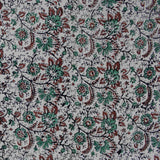 Handmade Cotton Floral Peacock Block Print Spread Tapestry Green Tan 88 x 106 Inches Full - Sweet Us