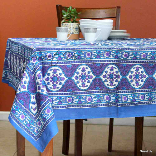 Sunflower Reverie Hand?Loomed Cotton Tablecloth — Violet Serein - Sweet Us