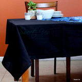 Cotton Possibility Flame Tablecloth Rectangle Blue Black Kitchen Dining Linen
