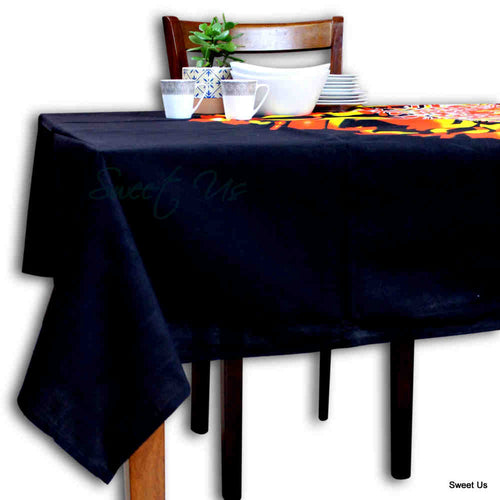 Ignis Cotton Flame Tablecloth Rectangle — Ember - Sweet Us