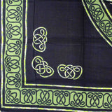 Celtic Circle Wheel Of Life Cotton Tapestry Spread Twin Full Queen King Green Black - Sweet Us