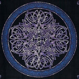 Handmade Cotton Celtic Circle Wheel Of Life Tapestry Spread Full Purple Black - Sweet Us
