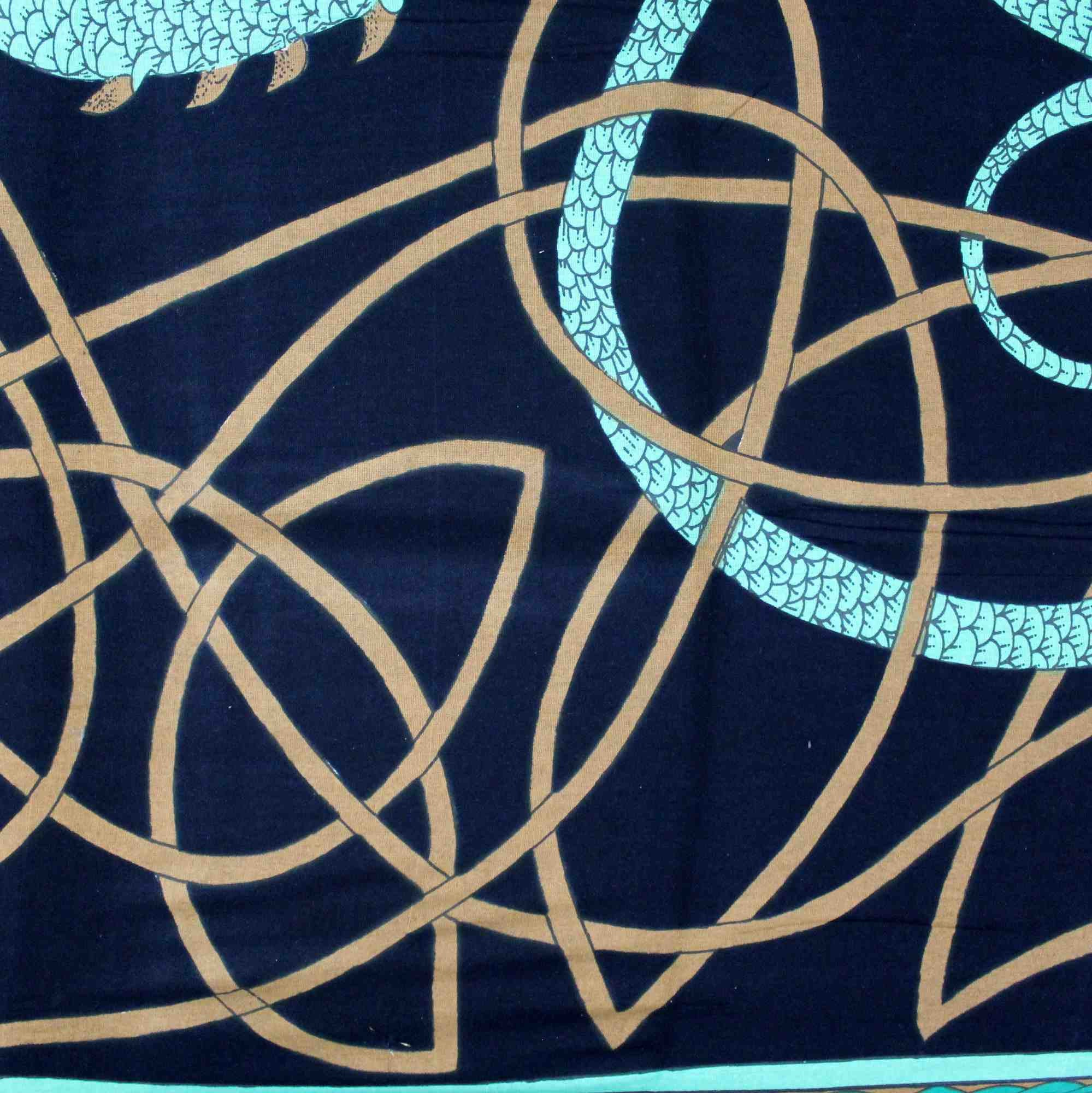 Handmade Cotton Celtic Dragon Tapestry Tablecloth Bedspread Twin Full Green - Sweet Us