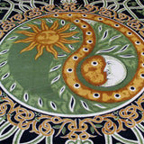 Celestial Yin Yang Tapestry Cotton Tablecloth Copper Celtic Bedspread Twin Full - Sweet Us