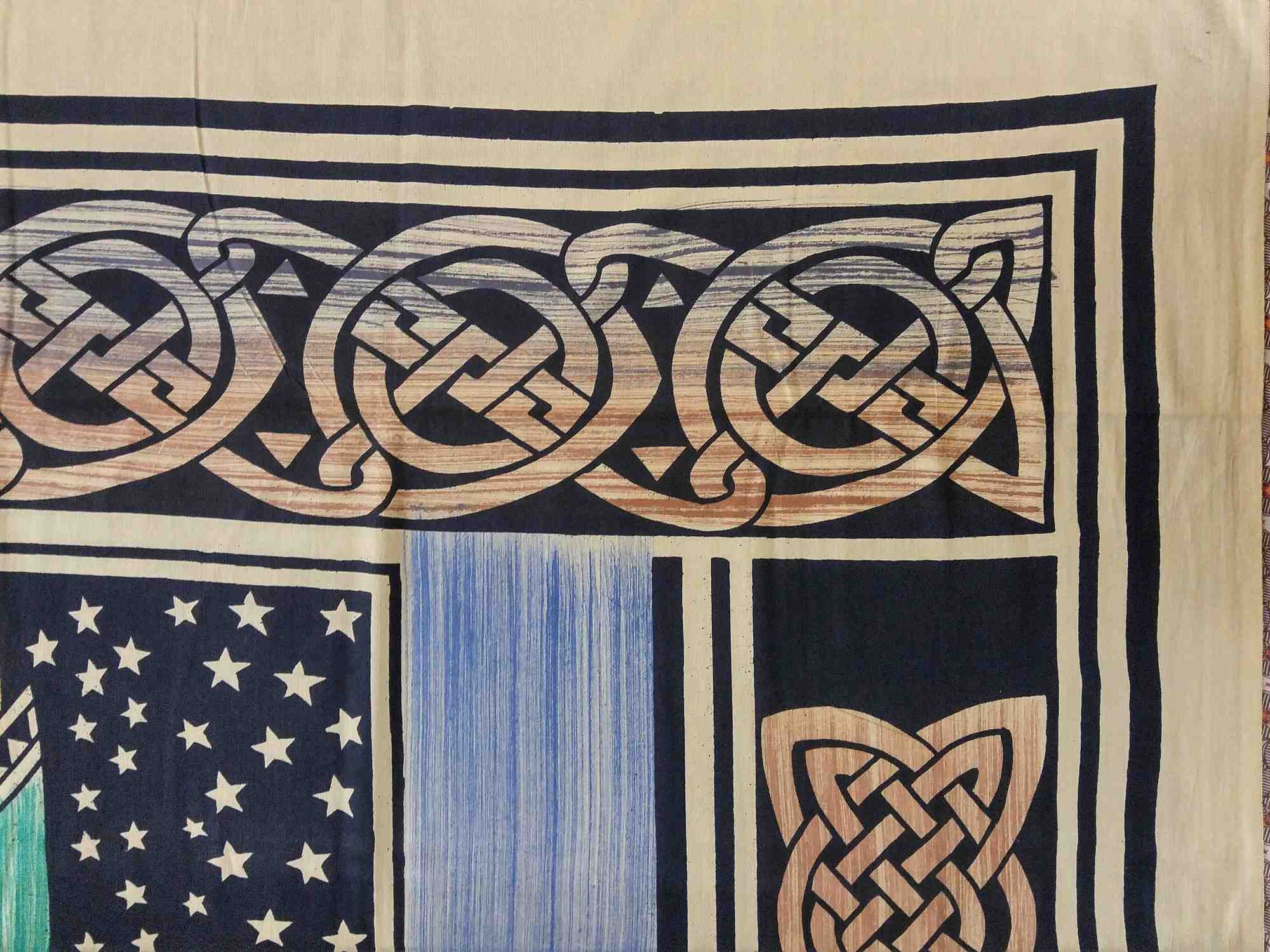 Handmade Cotton Celtic Peace Angel Tapestry Tablecloth Coverlet Throw 88x106 Inches - Sweet Us