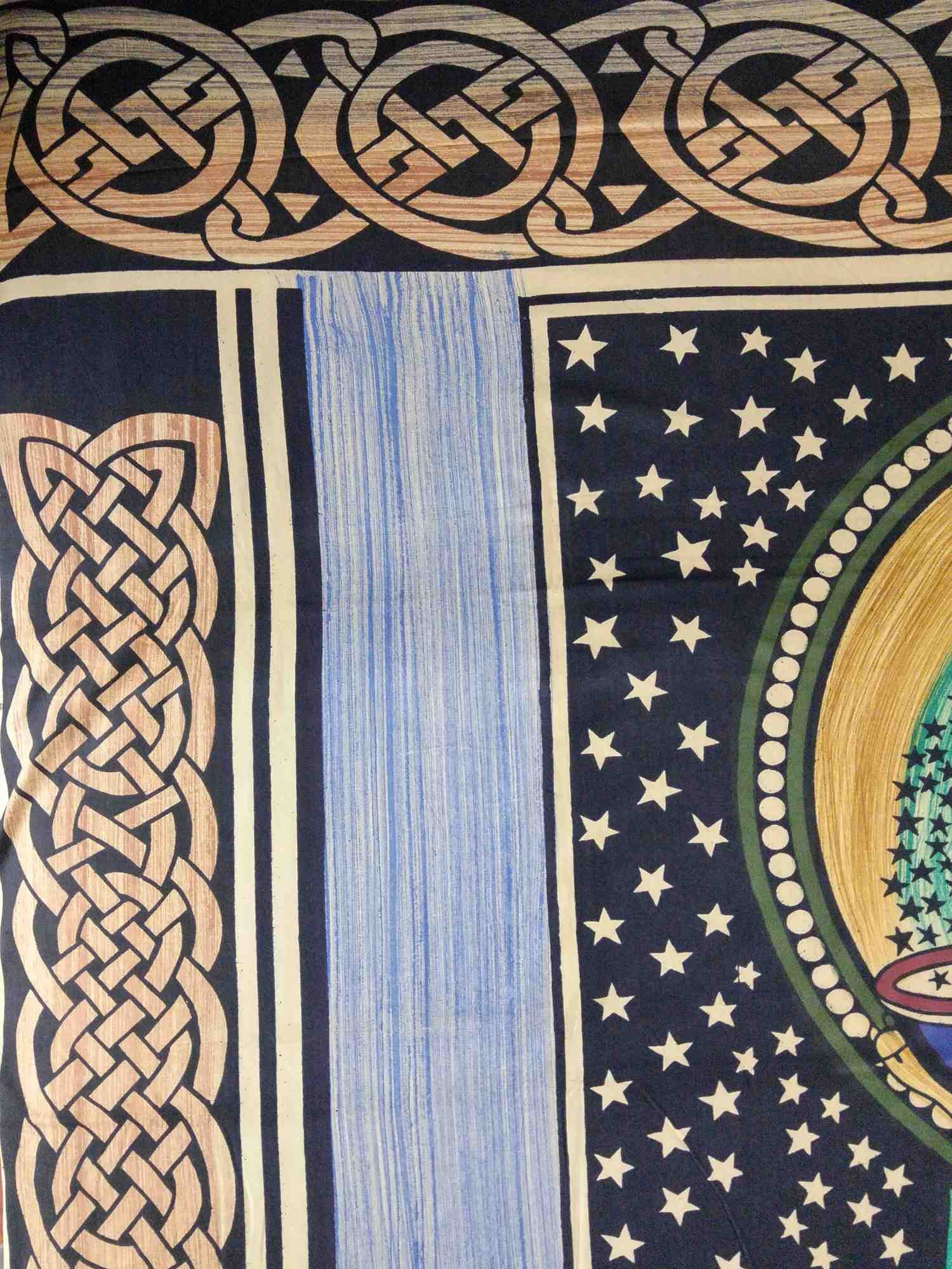 Handmade Cotton Celtic Peace Angel Tapestry Tablecloth Coverlet Throw 88x106 Inches - Sweet Us