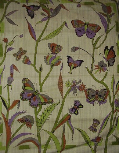 Handmade 100% Cotton Butterfly Floral Print Tapestry Tablecloth Spread 88x104 - Sweet Us