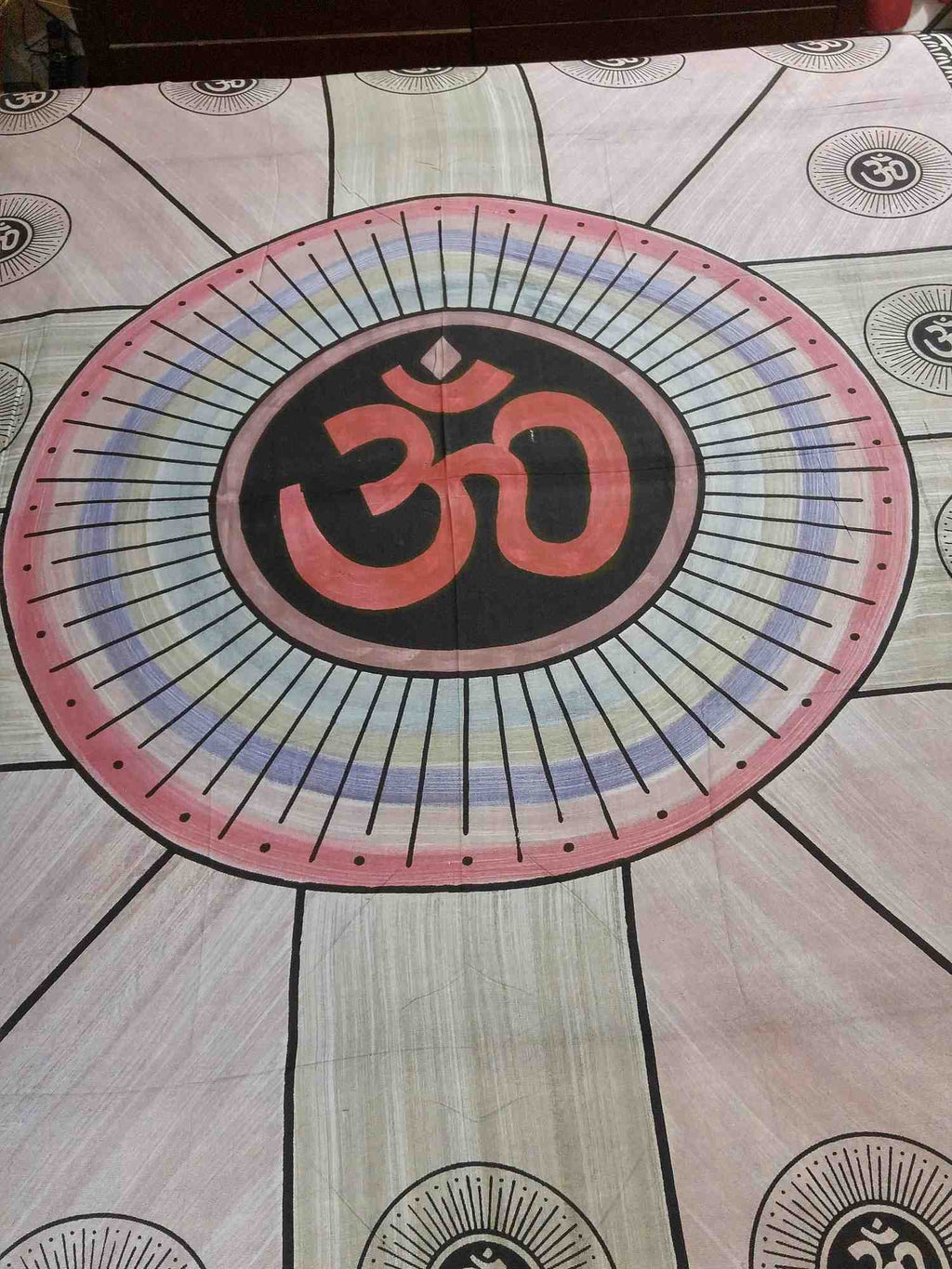Handmade 100% Cotton Mandala Om Tie Dye Tapestry Tablecloth Spread Full Yoga - Sweet Us