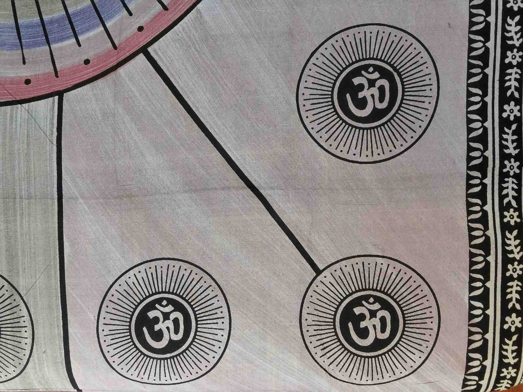 Handmade 100% Cotton Mandala Om Tie Dye Tapestry Tablecloth Spread Full Yoga - Sweet Us