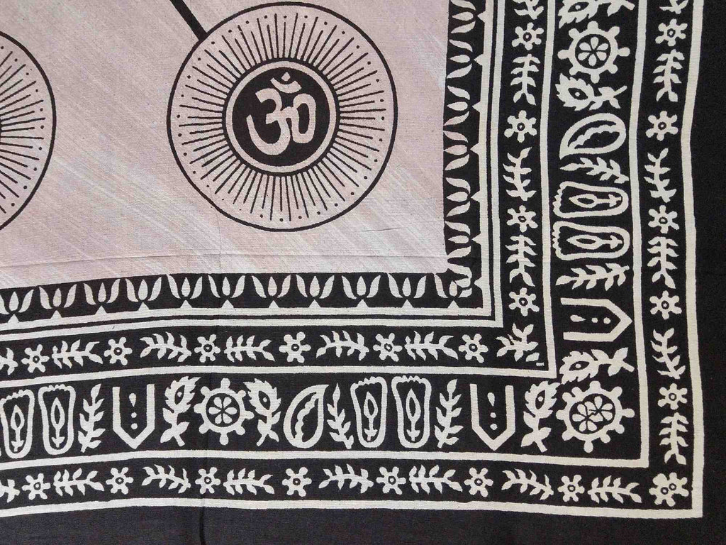 Handmade 100% Cotton Mandala Om Tie Dye Tapestry Tablecloth Spread Full Yoga - Sweet Us