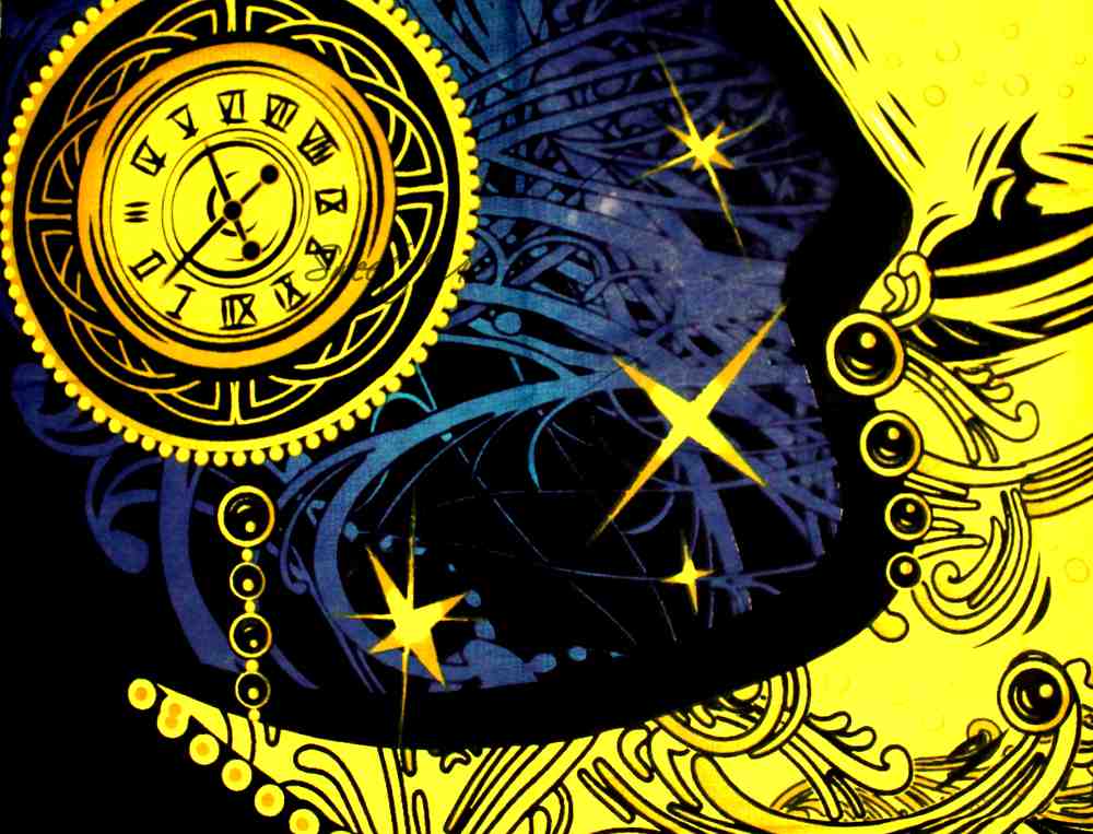 Golden Moon Cotton Tablecloth Rectangle Cosmic Blue Dining Linen