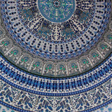 Elephant Mandala Tapestry Cotton Tablecloth Bedspread Beach Sheet Twin Full Blue - Sweet Us