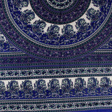 Cotton Mandala Paisley Floral Tapestry Tablecloth Rectangle Blue Purple Brown - Sweet Us