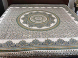 Handmade 100% Cotton Floral Paisley Mandala Bedspread Bed sheet Beach Sheet Coverlet Dorm Decor Tablecloth Tapestry 87x90 - Sweet Us