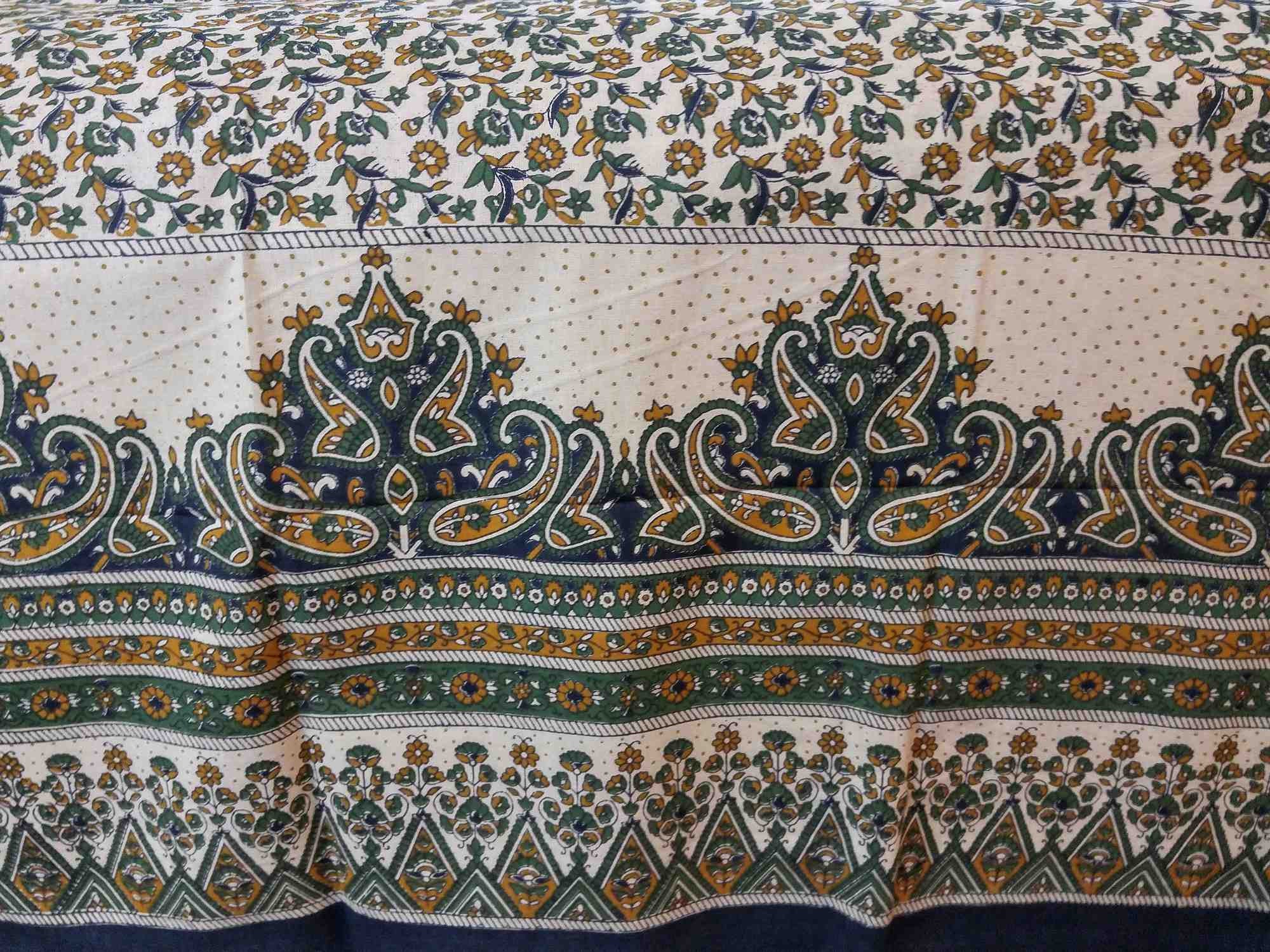 Handmade 100% Cotton Floral Paisley Mandala Bedspread Bed sheet Beach Sheet Coverlet Dorm Decor Tablecloth Tapestry 87x90 - Sweet Us