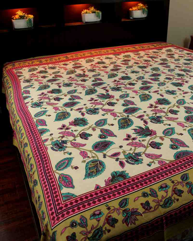 Cotton Floral Tapestry Tablecloth Coverlet Bedspread Dorm Decor Beach Sheet Twin - Sweet Us