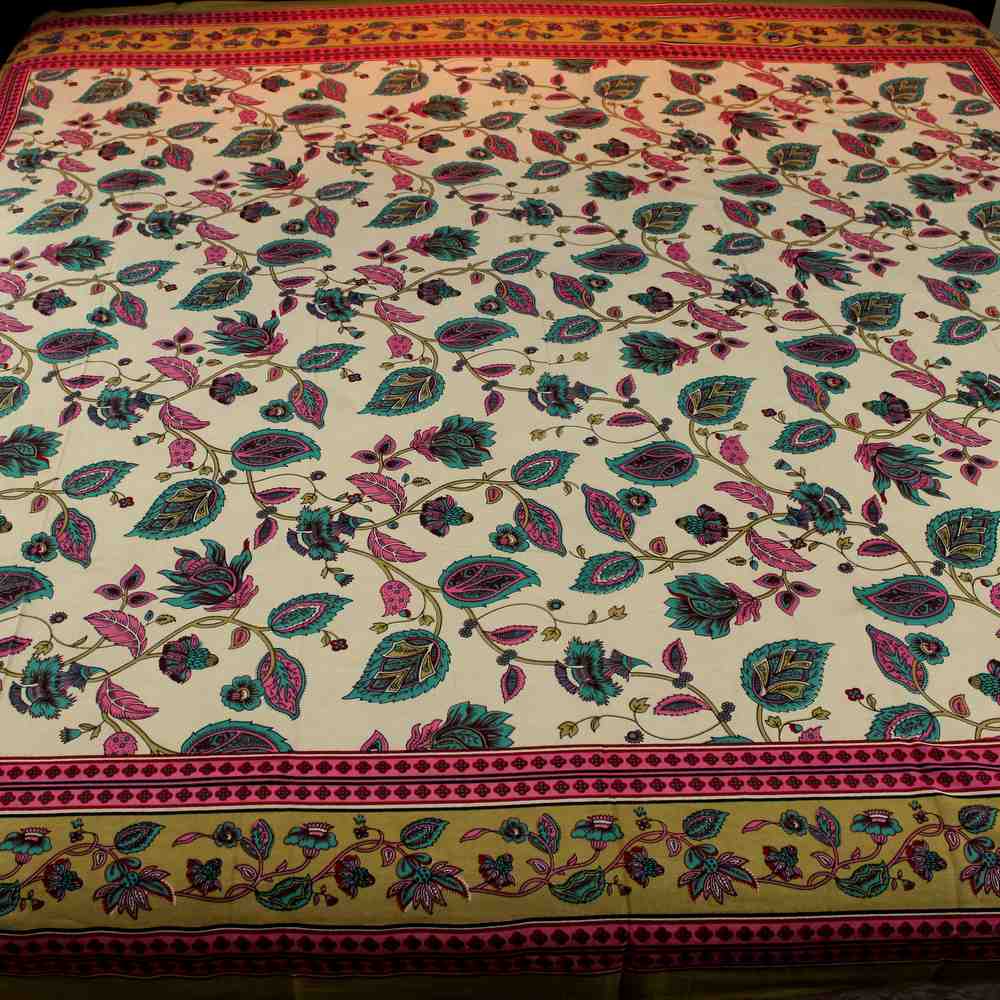 Cotton Floral Tapestry Tablecloth Coverlet Bedspread Dorm Decor Beach Sheet Twin - Sweet Us