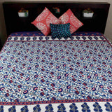 Floral Print Tapestry Spread Tablecloth Dorm Decor Beach Sheet Full Blue Orange - Sweet Us