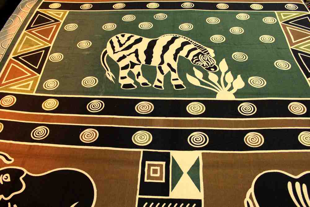 Cotton African Animal Print Tapestry Tablecloth Spread Beach Sheet Green Gold - Sweet Us