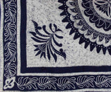 Cotton Batik Mandala Tapestry Wall Hanging Bedspread Twin Full King Blue - Sweet Us