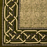 Cotton Celtic Tapestry Circle Bedspread Queen 106 x 106 inches Olive Green - Sweet Us