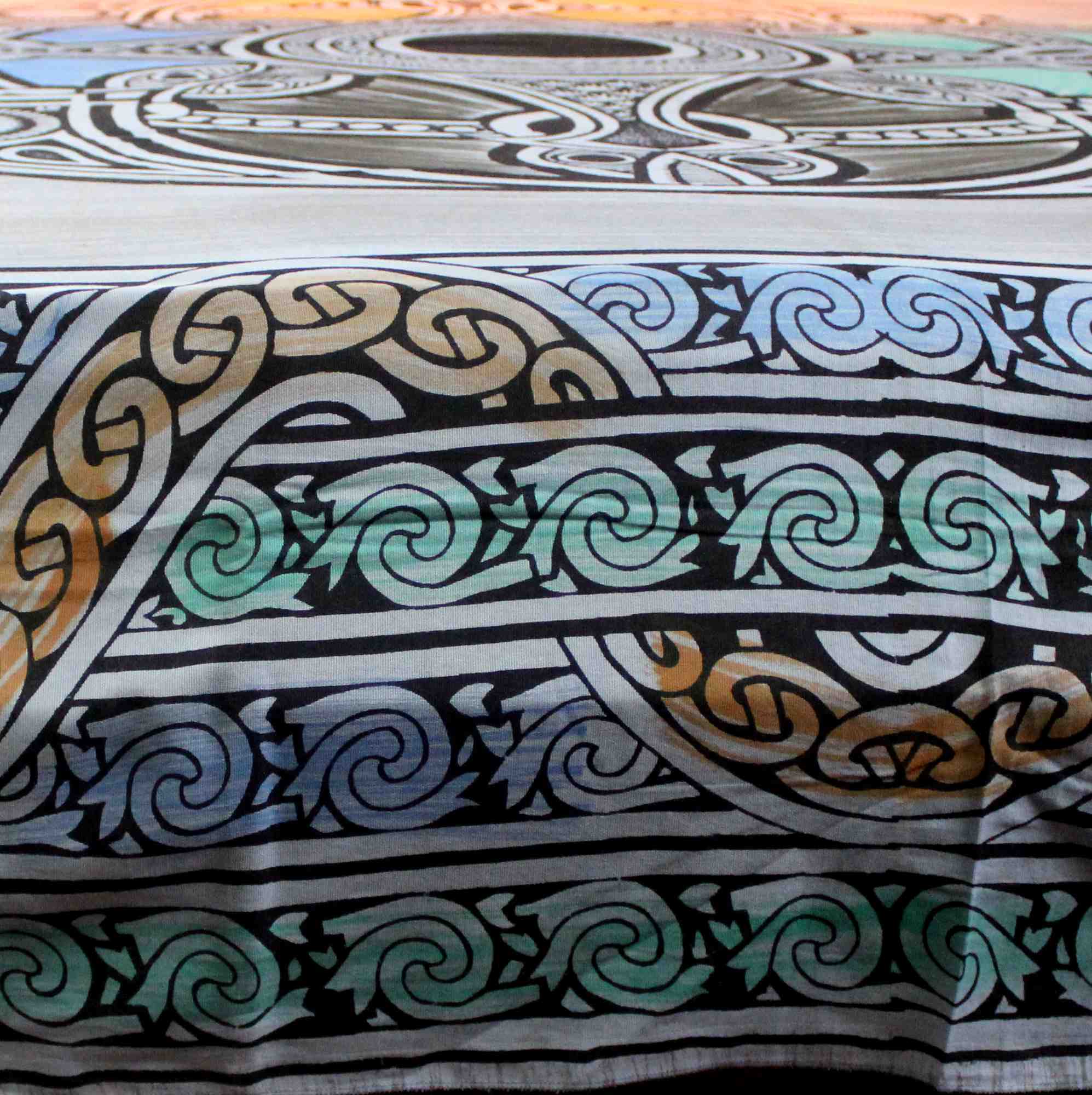 Celtic Wheel of Life Cotton Tapestry Bedspread Coverlet Blue Twin Full Queen - Sweet Us